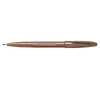 Pentel - S520 - Sign Pen - Lot de 12 feutres pointe moyenne acrylique - Encre marron