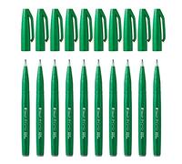 Pentel SES15C-D Lot de 10 Stylos-feutres Vert