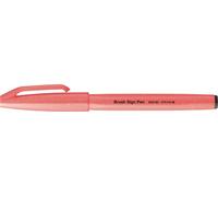 Pentel Stylo à pointe pinceau SES15 Brush Sign Pen Rouge fluo