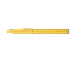 Pentel Ses15c-G Lot De 10 Feutres Pinceaux À Pointe Souple Encre Jaune