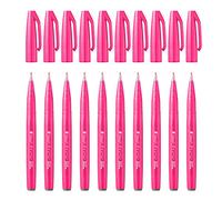 Pentel SES15C-P Lot de 10 Stylos-feutres Rose
