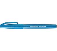 Pentel Ses15c-S Lot De 10 Feutres Pinceaux À Pointe Souple Encre Bleu Ciel