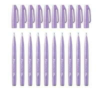 Pentel SES15C-V3X Lot de 10 stylos à pointe pinceau Violet clair