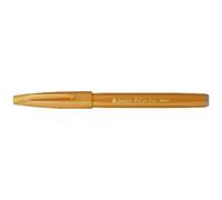 Pentel Ses15c-Y Lot De 10 Feutres Pinceaux À Pointe Souple Encre Ocre