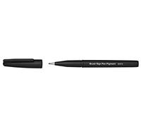 Pentel SESP15-AX Brush Sign Pen Pigment avec Encre pigmentée Feutre à Pointe Pinceau Noir Lot de 12