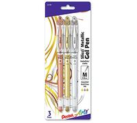 Pentel Slicci métallique d'encre Gel Pointe 0,8 mm 3 kg Or, Argent, et Bronze