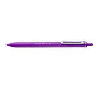 Stylo-bille pentel izee retractable ecriture moyenne pointe 1mm encre faible viscosite rechargeable violet