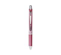 Pentel Stylo gel liquide rétractable BCA EnerGel Deluxe RTX (0,7 mm), pointe en métal, corps rose, encre noire (BL77PBP3A-BC)