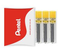 Pentel Super Hi-Polymer Lot de 3 tubes de 45 mines pour porte-mines automatiques et mécaniques dans un emballage Pentel Pillow 0,9 mm HB