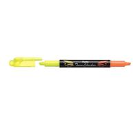 Pentel Surligneur "Twin Checker", 2 Pointes, Jaune/Orange