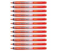 Pentel SXS15 Handy-Line S Surligneur rétractable et rechargeable, pointe qui ne sèche pas Orange - Lot de 12