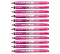 Pentel SXS15 Handy-Line S Surligneur rétractable et rechargeable, pointe qui ne sèche pas Rose - Lot de 12