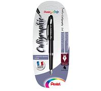 Pentel Tradio Calligraphy Stylo Plume de calligraphie Pointe Fine 1, 4 mm Noir