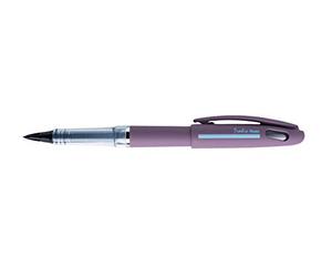 Pentel Tradio TRJ99V-A, Feutre plume gamme Sport Chic, corps mauve mat, encre noire rechargeable