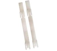 Pentes de charnière pour portes de service 3 et 5, en aluminium, de couleur blanche, 1 paire