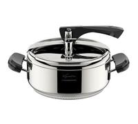 Lagostina Casserole à pression La Classica Lagofusion, autocuiseur Ø 22 cm, capacité 3,5 L, avec panier, livre de recettes et écodose, poignées en Bakélite, valve à poids et fond Lagofusion