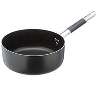 Pentole Agnelli Alblack Casserole Basse en Aluminium, épaisseur 3 mm, avec poignée Tubulaire en Acier Inoxydable, Noir 24 cm Noir