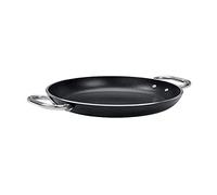 Pentole Agnelli alblack Casserole en Aluminium, épaisseur 5 mm, avec 2 anses en Acier Inoxydable, Noir 40 cm Noir