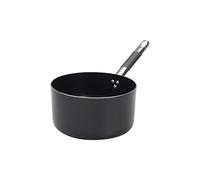 Pentole Agnelli alblack Casserole Haute en Aluminium, épaisseur 3 mm, Manche Tubulaire en Acier Inoxydable, Noir 24 cm Argent