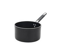Pentole Agnelli Alblack Casserole Haute en Aluminium, épaisseur 5 mm, Acier inoxyable, Noir 1,5 l Noir