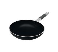 Pentole Agnelli Alblack Sauteuse évasée Basse en Aluminium avec poignée Tubulaire en Acier Inoxydable, Noir 40 cm Noir