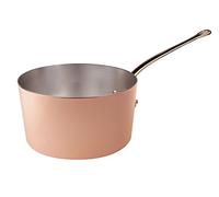 Pentole Agnelli ALCU105F22 Faitout en cuivre étamé avec 1 poignée, 22 cm