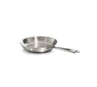 Pentole Agnelli ALIX111ALIN24 Poêle à Frire avec Poignée en Acier, Trilaminé Aluminium-Acier pour Induction, Ligne de Service, Acier Inoxydable, 24 cm