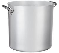 Pentole Agnelli ALMA10340 Pot Haut à Deux poignées Acier Inoxydable, Aluminium Professionnel 3 mm, 46,5 l