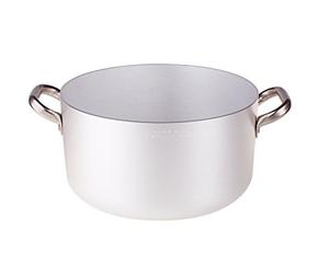 Pentole Agnelli ALMA10436 Grande Casserole en Aluminium avec 2 Poignées en Acier, Aluminium, 36 cm