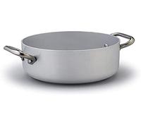 Pentole Agnelli ALMA104PI20 Cocotte Haute en Aluminium avec 2 Poignées en Acier, Aluminium, 20 cm