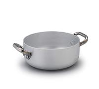Pentole Agnelli ALMA106PI20 Casserole Basse avec 2 Poignées en Acier, Fond à Induction, Aluminium, 20 cm