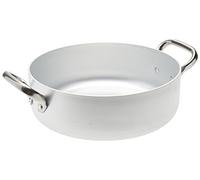 Pentole Agnelli ALMA106PI28 Casserole Basse avec 2 Poignées en Acier, Fond à Induction, Aluminium, 28 cm