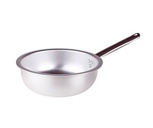 Pentole Agnelli ALMA111BM24 Poêle à Frire à Sauter Les Pâtes et Le Riz avec Poignée Tubulaire en Acier Inoxydable, Aluminium, 24 cm