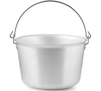 Pentole Agnelli ALMA14432 Pots Agnelli Polenta Fuite, Aluminium, avec poignée en Acier Inoxydable, Argent, 10 litres