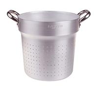 Pentole Agnelli ALMA17324 Aluminium Professionnel 3 mm, Passoire Cylindrique avec 2 poignées, 24 cm