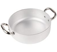 Pentole Agnelli ALMR110624 Casseroles Professionnelles en Aluminium de 5 mm, cocotte cylindrique à Faible rayonnement, 3,7 L