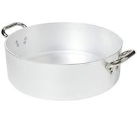 Pentole Agnelli ALMR110636 Casseroles Professionnelles en Aluminium de 5 mm, cocotte cylindrique à Faible rayonnement, 12 L