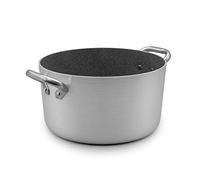 Pentole Agnelli ALSA104GPI32 Ligne Shark Skin Casserole haute anti-adhésive avec 2 poignées en acier inoxydable, 32 cm