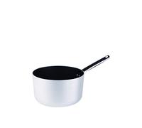 Pentole Agnelli ALSA105S16 Platinum Casserole Haute en Aluminium avec poignée Tubulaire en Acier Inoxydable, 16 cm, Argent