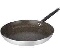 Pentole Agnelli ALSA111BBINF36 Poêle en Aluminium à Faible fraisage Infinity, avec poignée Tubulaire en Acier Inoxydable Cool, Argent, 36 cm