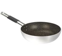 Pentole Agnelli ALSA111BINF20 Poêle à Sauter Haute à tête fraisée Infinity, Aluminium, avec poignée Tubulaire en Acier Inoxydable Cool, 20 cm, Argent