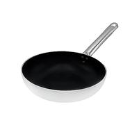 Pentole Agnelli ALSA111BS28 Platine Haute à tête fraisée pour Le Saut, avec poignée Tubulaire en Acier Inoxydable, 28 cm, Argent
