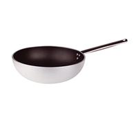 Pentole Agnelli alsa2111ws28 Ligne Aluminium 5 mm Platinum Wok avec Fonds évasée, 28 cm