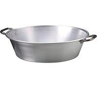 Pentole Agnelli Bassine à Confiture en Aluminium, avec 2 anses en Acier Inoxydable, Argent 60 cm Argent