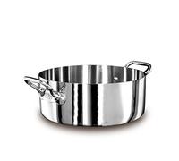 Pentole Agnelli Casserole avec 2 poignées, Aluminium Basse 28 cm Acier
