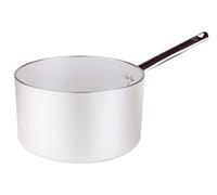 Pentole Agnelli - Casserole Ronde en Aluminium, épaisseur 5 mm, Foyer Radiant, avec poignées en Acier Inoxydable, argenté 18 cm Argent