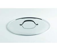 Pentole Agnelli - Couvercle en Aluminium, avec Monture rivetée en Acier Inoxydable, Argent 28 cm Argent
