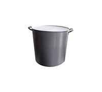 Pentole Agnelli FAMA03S38 Faitout en aluminium professionnel avec poignées, diamètre 38 cm