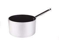 Pentole Agnelli Ligne Aluminium 5 mm Platinum Casserole Haute avec 1 Manche Haute 20 cm Argent