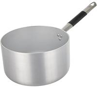 Pentole Agnelli Ligne Aluminium Induction Casserole, Fond à Induction avec 1 Manche Cool Haute 24 cm Argent